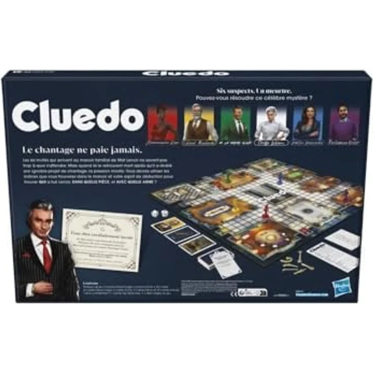 Hasbro Gaming Cluedo Classic Refresh, Brettspiel mit neuer Story für 2-6 Spieler, Französisch, ab 9 Jahren – Bild 6