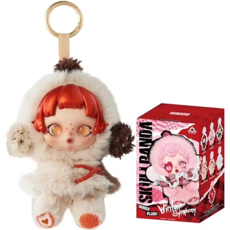 POP MART SKULLPANDA Winter Symphony Series Plush, Sammelfigur aus kunstvollem PVC, ca. 13,5 cm hoch, ideales Geschenk – Bild 1