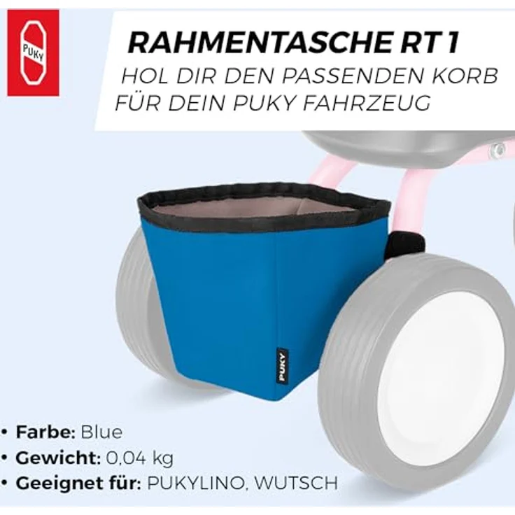 Puky 9734 RT 1 Rahmentasche für Pukylino und Wutsch, Blau – Bild 4