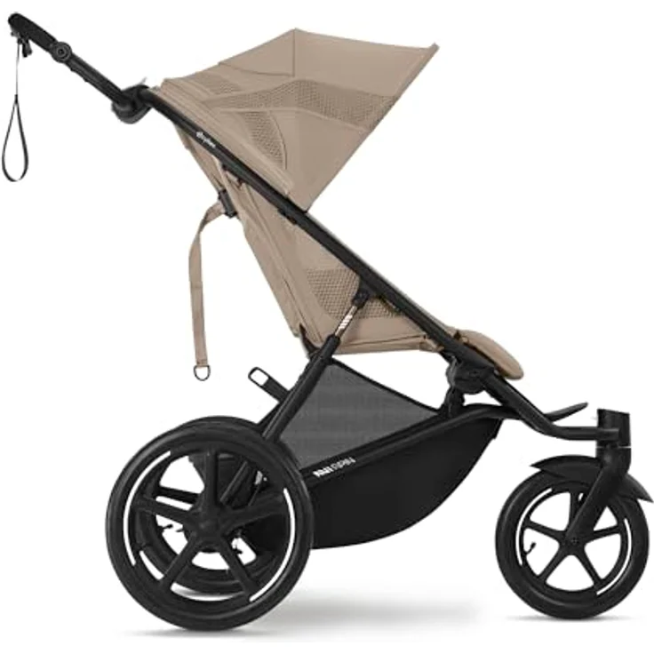 Cybex Gold AVI SPIN Kinderwagen, Ab Geburt bis 4 Jahre, leicht faltbar, City- und All-Terrain, Almond Beige – Bild 2