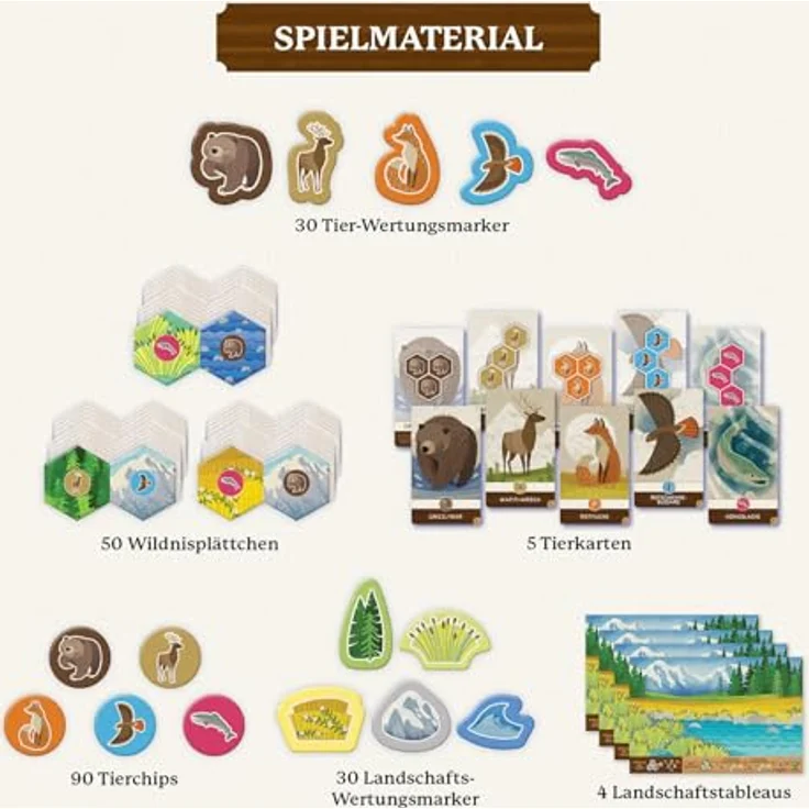 KOSMOS Cascadia Junior, „Spiel des Jahres“ 2022 für Kinder ab 6 Jahre, Legespiel für Natur- und Tierfans. – Bild 3