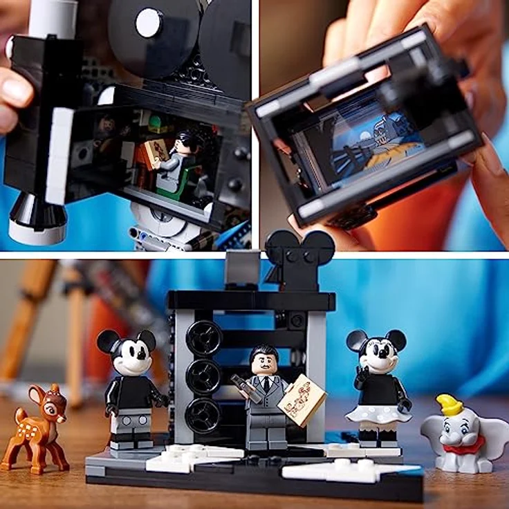 LEGO 43230 Disney Kamera – Hommage an Walt Disney, Set zum 100-jährigen Jubiläum für Erwachsene mit Micky- und Minnie Maus-Minifiguren, Bambi- und Dumbo-Figuren, Geschenk für Frauen und Männer – Bild 5