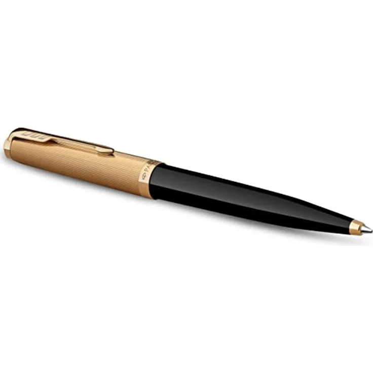 Parker 51 G.C. M, Kugelschreiber mit verdeckter Feder und Gold-Finish, schwarz/gold – Bild 4