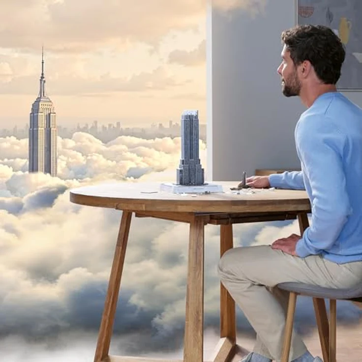 Ravensburger 3D Puzzle Iconics: Empire State Building - mit LED Beleuchtung, 3 Beleuchtungsmodi, 216 Teile – Bild 3