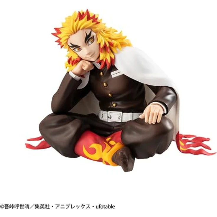 MegaHouse Banpresto G.E.M. Series Demon Slayer Palm Size Rengoku, handgefertigte PVC-Sammelfigur mit Basisständer, offiziell lizenziert – Bild 3