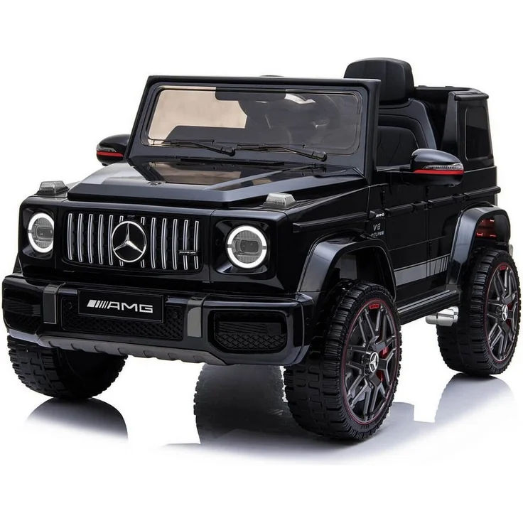 BoGi Elektro-Kinderauto Mercedes Benz G63 AMG SUV Geländewagen KINDER ELEKTROAUTO, 2 Elektro Motoren, 25W Leistung, 12V 7Ah Batterie, Musik mit Soundeffekte, Fernsteuerung 20-30 Meter, Kunststoffbereifung, USB-, AUX Anschluss, SD Karte, Vor- Rückwärtsgang, blau