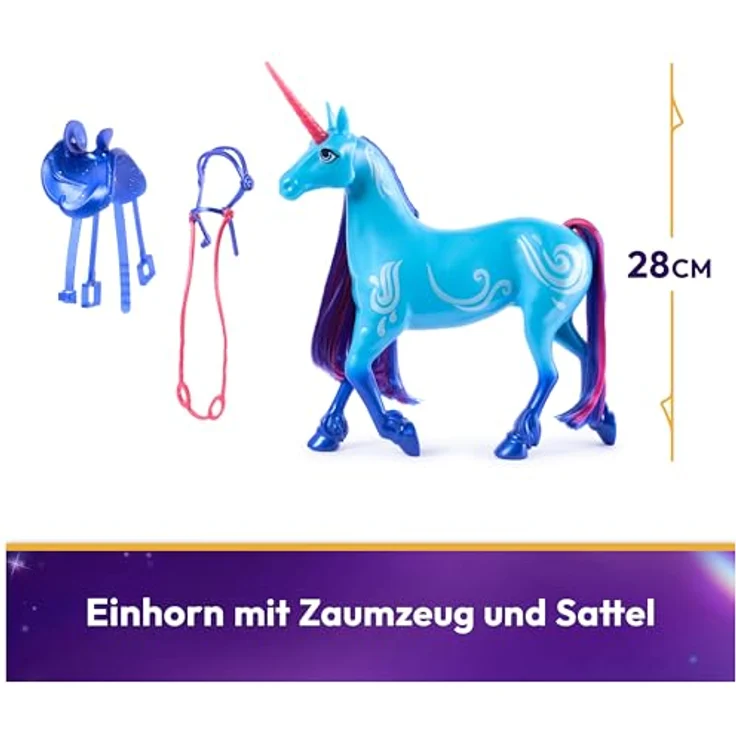 Spin Master Unicorn Academy - Einhorn River, Sammelfigur mit glitterigem Horn und buntem Pferdeschweif, inspiriert von der Netflix-Serie – Bild 2