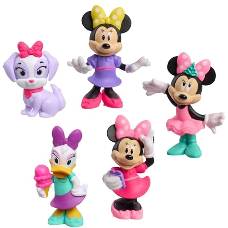 Just Play Disney Junior Minnie Mouse Sammelfiguren-Set, 5-teilig, bunte 6 cm Figuren, spielzeug für Kinder ab 3 Jahren – Bild 2