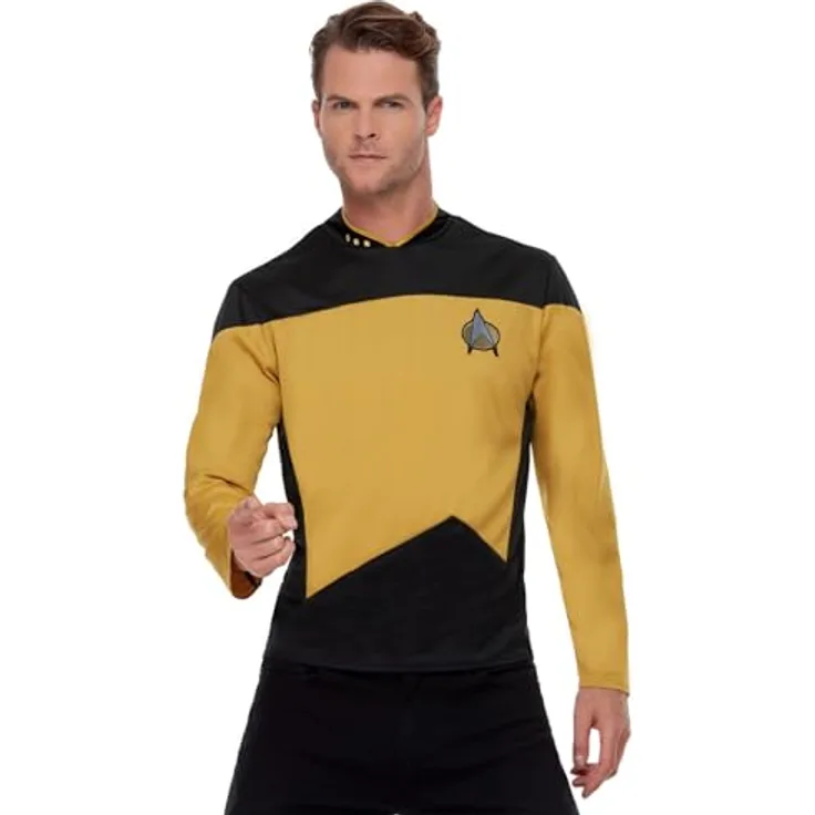 Smiffys Star Trek: Uniform Yellow, Technische und Sicherheitsuniform, Größe L