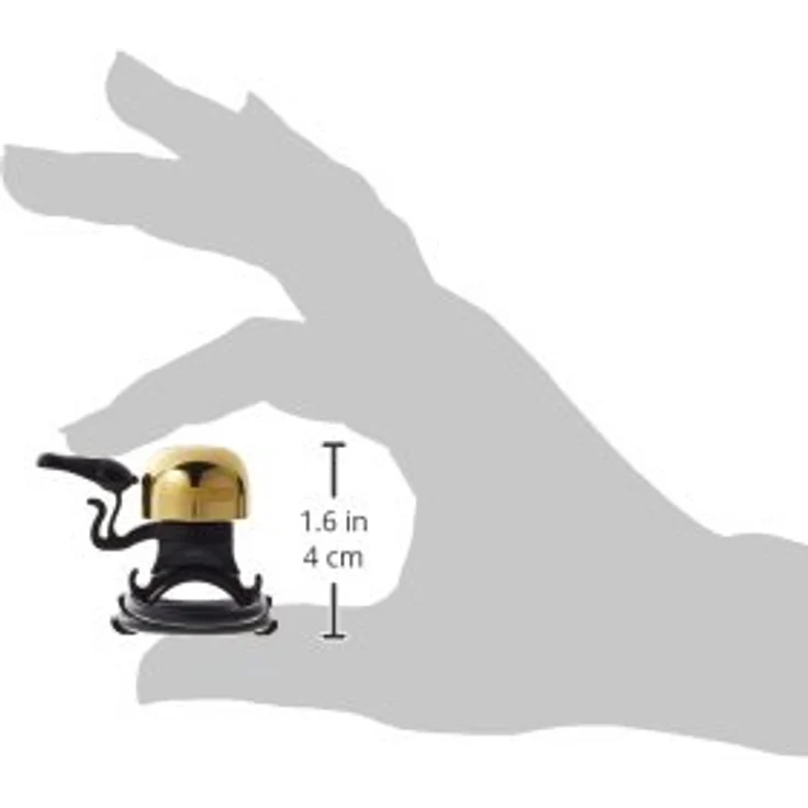 XLC Unisex – Erwachsene Miniglocke DD-M10 mit Schlaufenbefestigung Messing, Gold, One Size – Bild 2