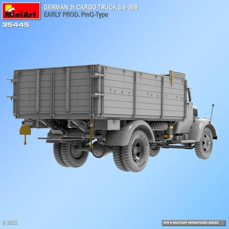 Other 1:35 Dt. 3t. Cargo Truck, Modellfahrzeug mit detaillierten Photoätzteilen und 6 Decal-Varianten für Dioramen – Bild 16