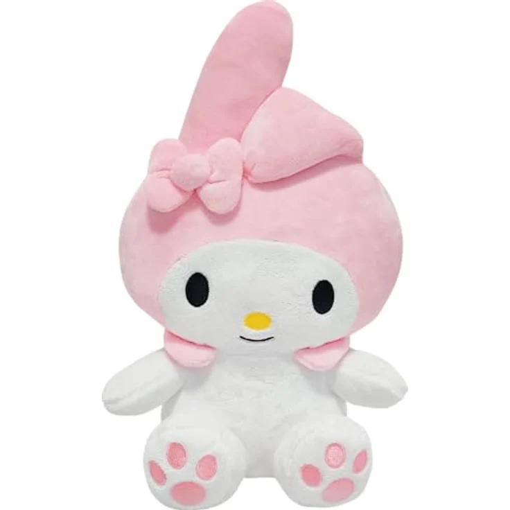 Joy Toy Sanrio My Melody Eco-Plüsch, Weiß-Pink, weicher Plüsch aus recyceltem Material, nachhaltig und umweltfreundlich, inkl. Kartontäschchen – Bild 2