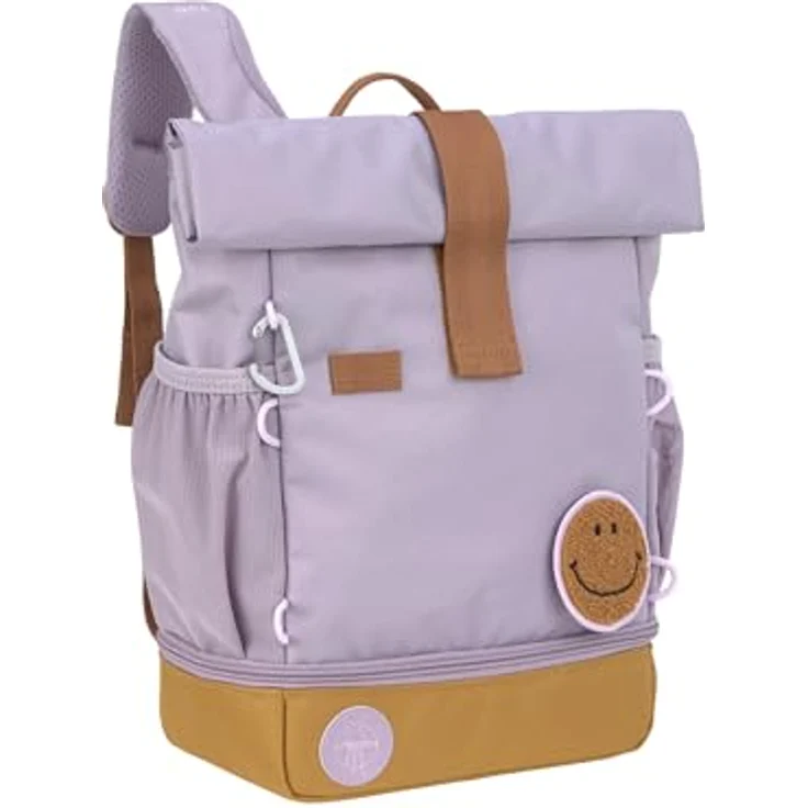 LÄSSIG Kindergartenrucksack Kinderrucksack Rolltop mit Brustgurt wasserabweisend, 11 Liter/Mini Rolltop Backpack Lilac – Bild 1