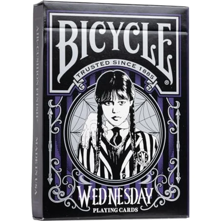 Bicycle Wednesday, Designer Spielkarten inspiriert von der Netflix-Serie mit Charakterkunst und makabren Motiven – Bild 1
