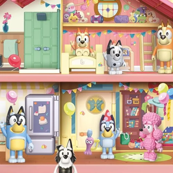 Famosa WIP BLY76010, Puppenhaus Bluey Celebration Home mit 11 Möbelstücken und festlicher Bluey-Figur, Multicolored, Talla unica – Bild 6