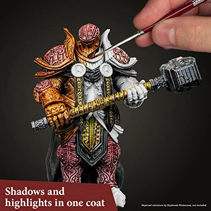 The Army Painter Speedpaint Metallics Paint Set 2.0, 10 Acrylfarben Metallic 18ml, inklusive 1 Grundierpinsel, Modellfarben für Fantasy Miniaturen – Bild 4