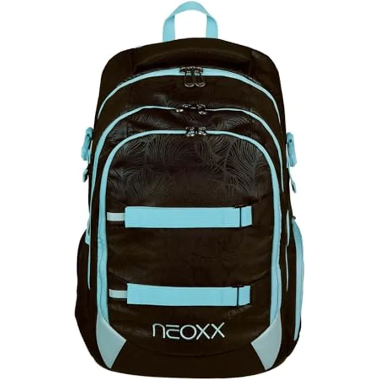 neoxx Schulrucksack ACTIVE Pro Queen of the nite, 26 Liter, 3 Fächer + Geheimfach, höhenverstellbare gepolsterte Träger, aus recycelten PET-Flaschen