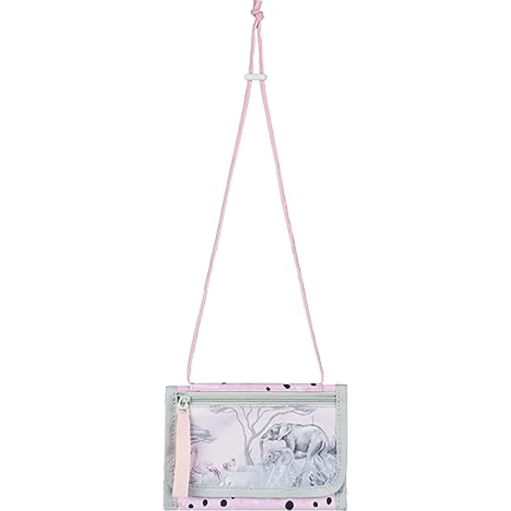 Baagl Brustbeutel Kinder, Geldbörse für Mädchen, Mini Portemonnaie mit Münzfach, 14,5 x 8,5 cm, Safari Design – Bild 3
