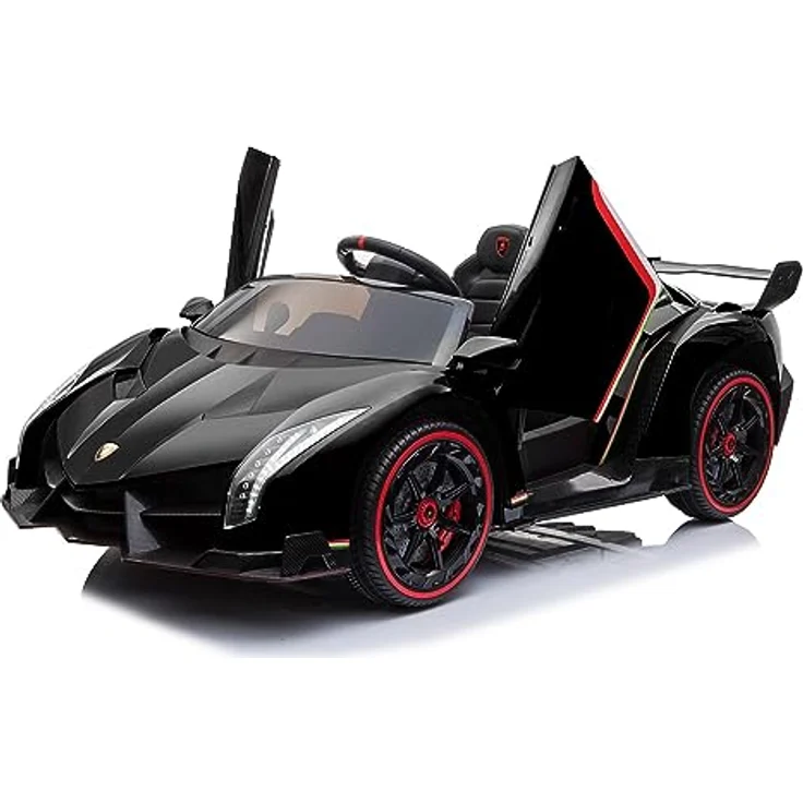 OTTO Elektro-Kinderauto Elektro Auto "Lamborghini Veneno 615B" - lizenziert - mit Ledersitz, EVA Reifen, Allradantrieb, Lambo Türen - Schwarz oder Weiss – Bild 3
