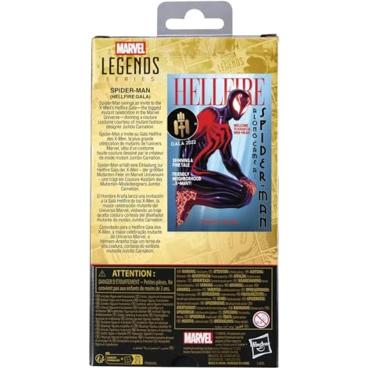 Marvel Legends Spider-Man Hellfire Gala, 15,2 cm Sammelfigur mit 4 Zubehörteilen und beweglichen Gelenkpunkten – Bild 2