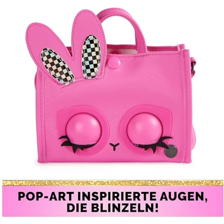 Purse Pets Totes Taschen Häschen Holly Hops - Interaktive Tiertasche mit 30+ Geräuschen, Reaktionen, Blinzeln und Musik, Umhängetasche und Spielzeug in einem, ab 4 Jahren, Pink – Bild 4