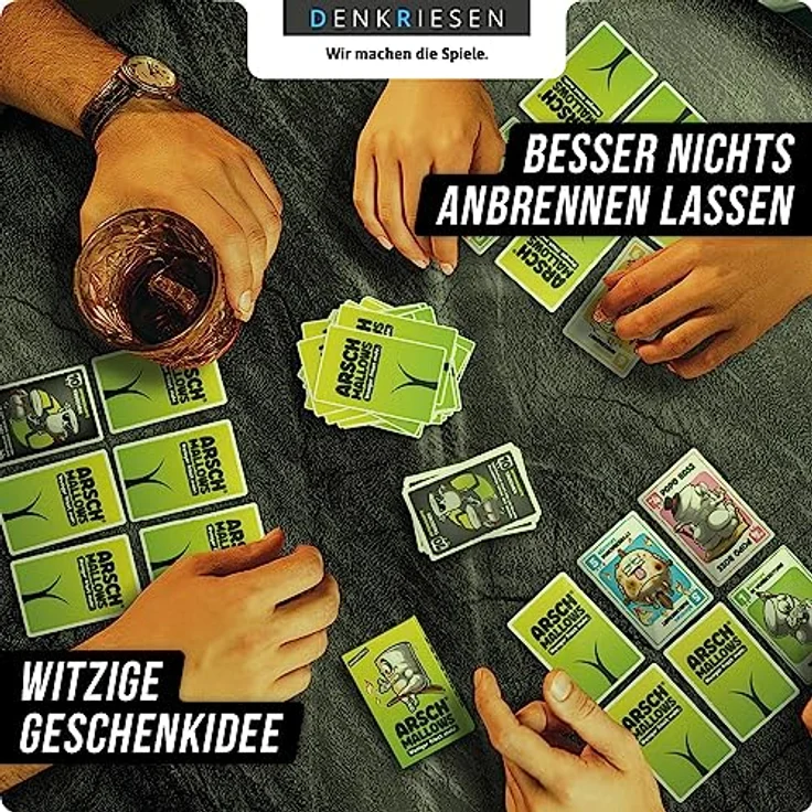 DENKRIESEN - ARSCHMALLOWS® - weniger frisst mehr | ab 2 Spieler | Spiel ab 9 Jahren | Kartenspiel | Geschenkidee | Taktisch & Witzig – Bild 5