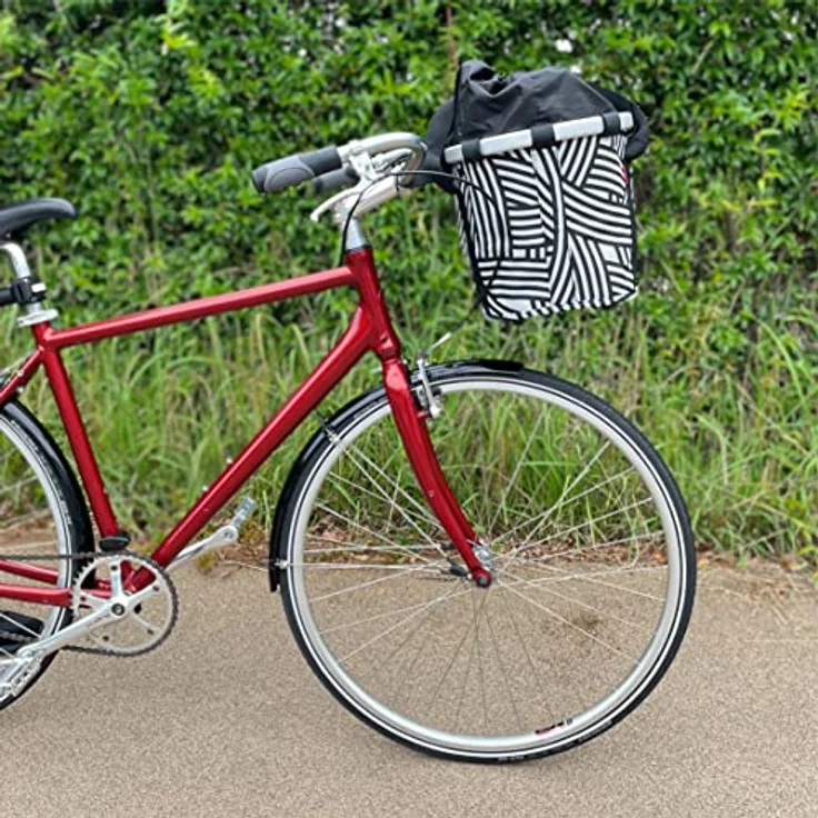 KLICKfix Fahrradkorb Fahrradtasche Bikebasket Reisenthel schwarz H 28 x L 26 x B 35cm – Bild 2