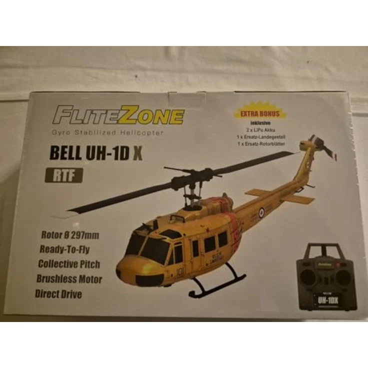 FliteZone Bell UH-1DX Helicopter (SAR) RTF, ferngesteuerter Hubschrauber mit Brushless Motor und Auto-Start-/Landefunktion – Bild 2