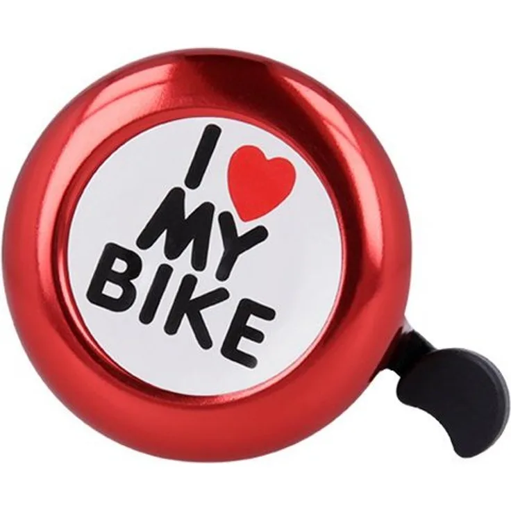 Forever Fahrradklingel Fahrradklingel " I Love My Bike " Lenkrad Fahrradglocke, schwarz