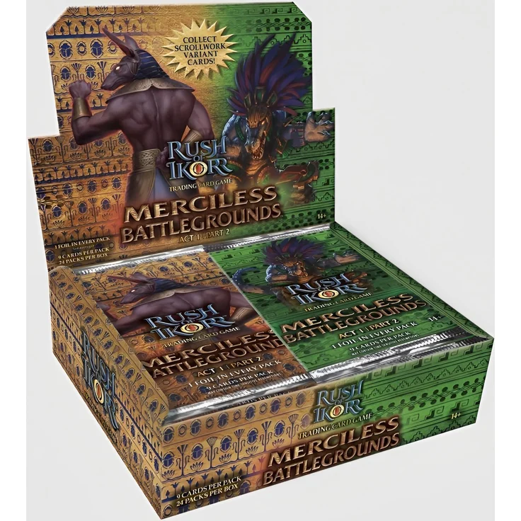 The Upper Deck Company Rush of Ikorr - Merciless Battlegrounds Booster Display, strategische Sammelkarten in englischer Sprache