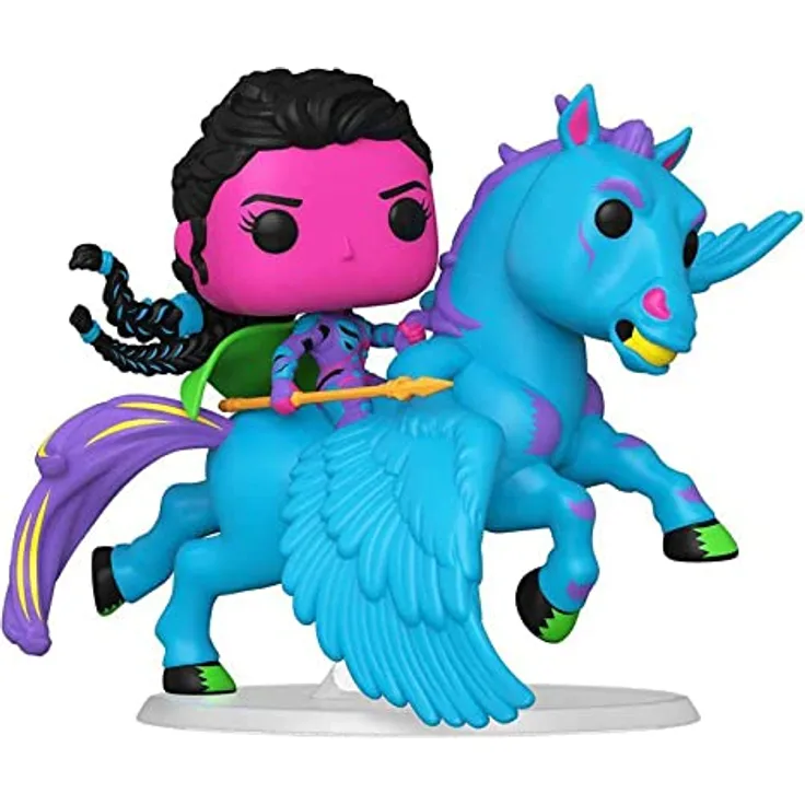 Funko POP Marvel Comics - Valkyrie Black Light US Exclusive #86 Pop! Ride, Miniatur zum Sammeln, ca. 9cm, Schwarz