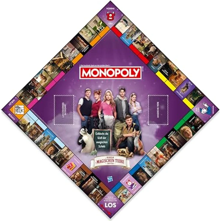 Winning Moves Monopoly Die Schule der magischen Tiere, Brettspiel für die ganze Familie, ab 8 Jahren, Deutsch, mit exklusiven Sammlerfiguren und Abenteuerkarten – Bild 3