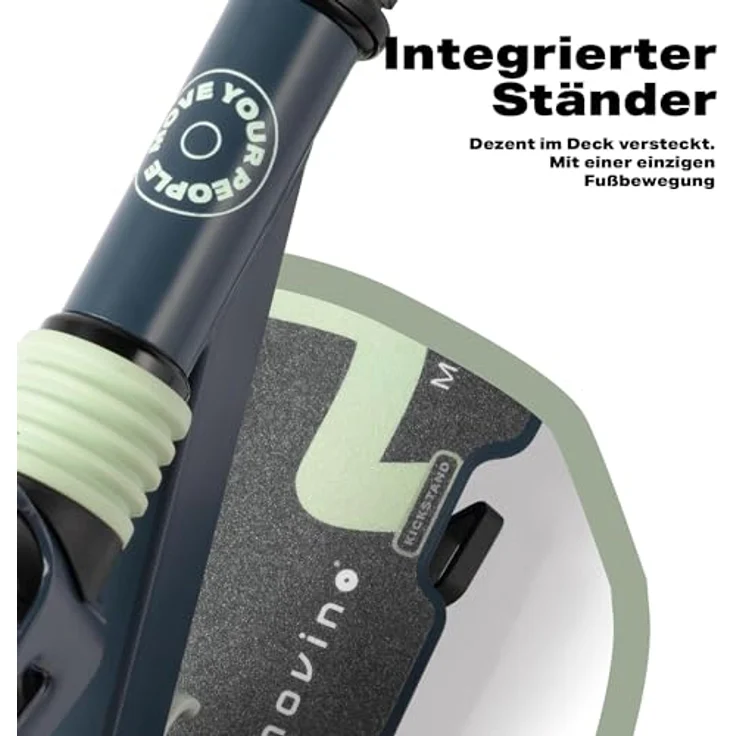 Movino Cityroller MOVINO CITY LIGHT, Scooter mit Stoßdämpfer, LED-Rollen und max. 100 kg Traglast – Bild 10