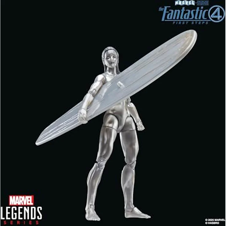 Marvel Legends Series Silver Surfer Action-Figur, 15 cm mit 5 Accessoires, beweglich, für Sammler und Fans ab 4 Jahren – Bild 3