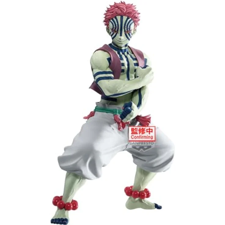 Banpresto Akaza, Demon Slayer Sammelfigur, 22 cm, PVC, mehrfarbig, mit Basisständer, lizenziertes Produkt aus Kimetsu No Yaiba – Bild 1