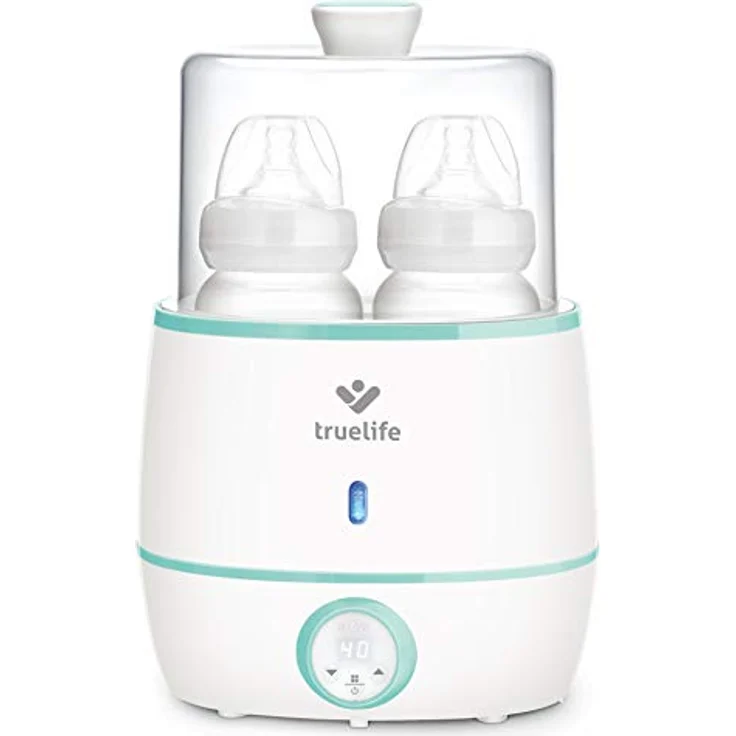 TrueLife Invio BW Double Flaschenwärmer und Sterilisator für 2 Babyflaschen, mehreren Stufen der bevorzugten Temperatur, LCD für Temperaturüberwachung, geräuscharmem Betrieb – Bild 1