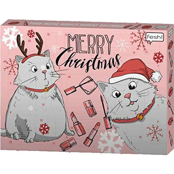 fesh! PURRR'tastic Advent Calendar - Beauty Adventskalender 2021 mit Katzenmotiv | 24 Kosmetik Überraschungen für Mädchen, junge Frauen, Teenager, 450 g