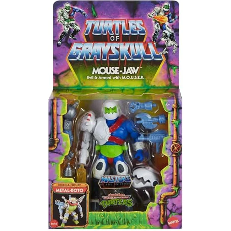 Mattel® Turtles of Grayskull Actionfigur, 14 cm Deluxe Figur mit Zubehör und Mini-Comic – Bild 2