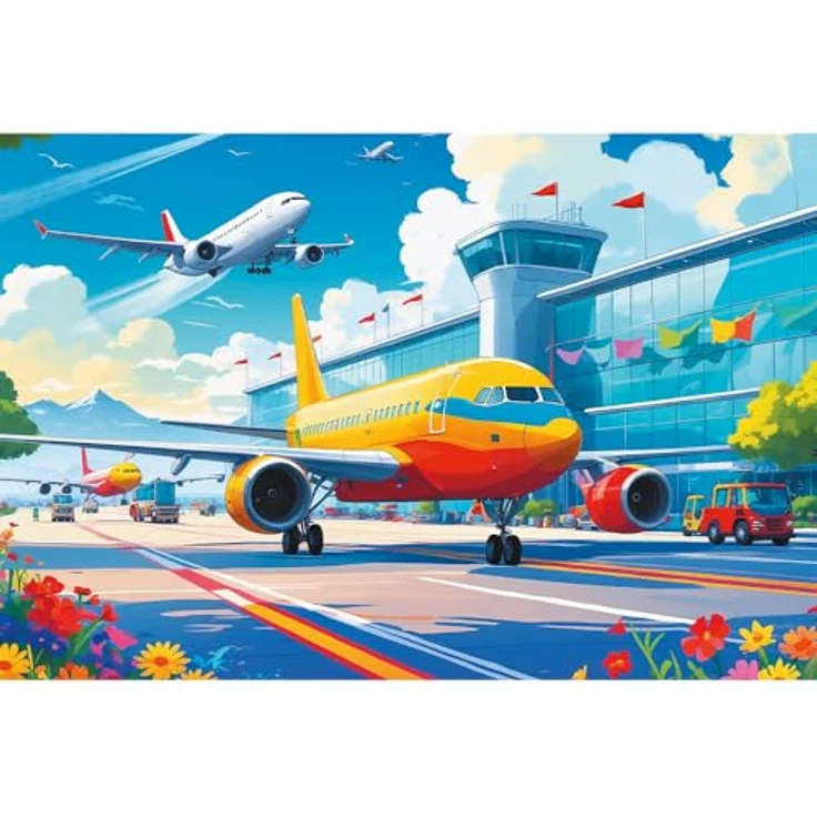 Trefl König der Lüfte, Puzzle mit 100 Teilen und buntem Flugzeugmotiv, kreative Unterhaltung für Kinder ab 5 Jahren – Bild 2