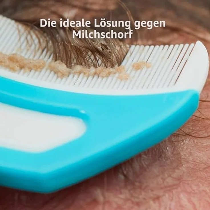 Frida Baby DermaFrida FlakeFixer System, 3-stufiges Pflegeset zur sanften Behandlung von Milchkrusten mit weichem Schaumstoffschwamm und Borstenbürste – Bild 2