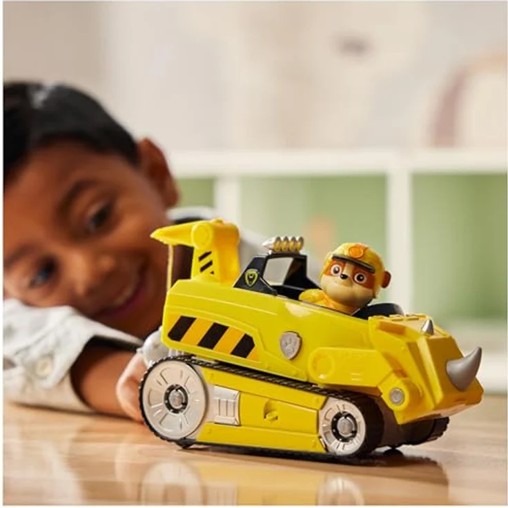 Spin Master Paw Patrol Jungle Pups, Spielzeug-Auto Nashorn-Dozer mit abnehmbarer Rubble-Figur – Bild 11