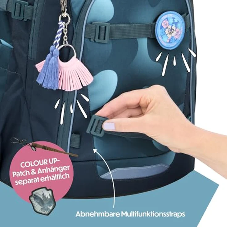 coocazoo Schulrucksack Mate - 44 cm, ergonomisch mit 30 Litern Volumen, Farbe Aqua Flow – Bild 7