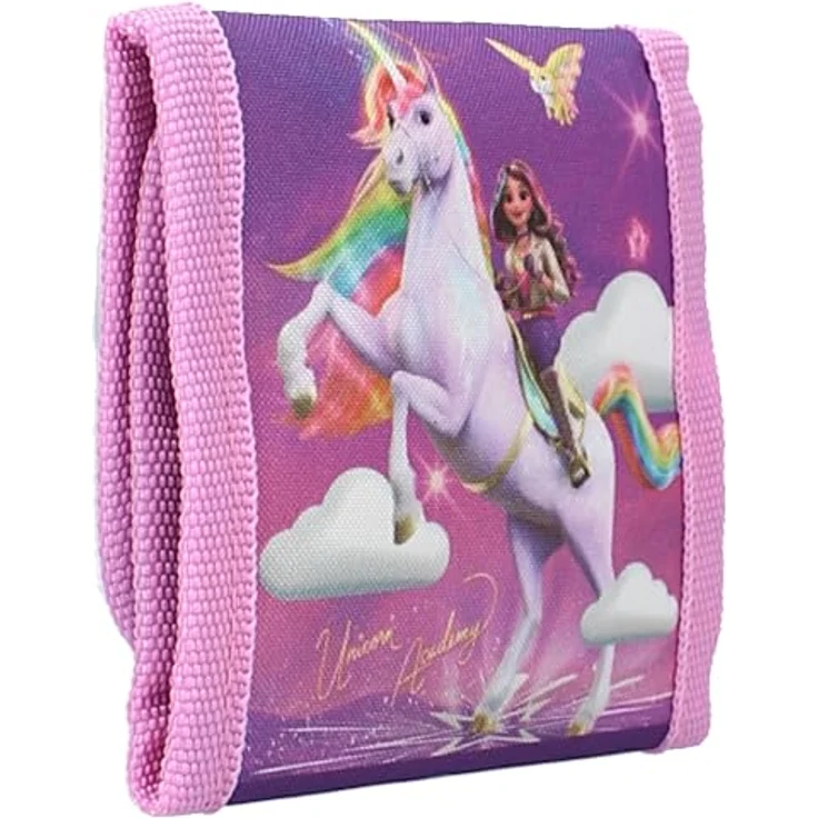 Vadobag Unicorn Academy Geldbörse, lila Kinderportemonnaie mit Klettverschluss, 2 Fächer – Bild 2