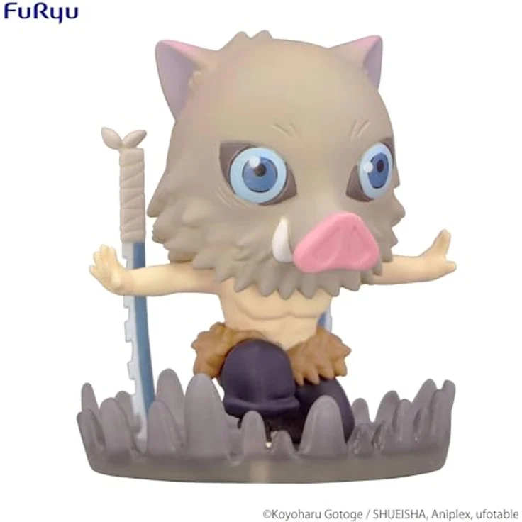 Furyu Demon Slayer: Kimetsu no Yaiba PVC Statue Hashibira Inosuke 7 cm, Detailreiche Sammelfigur in Fensterbox – Bild 5