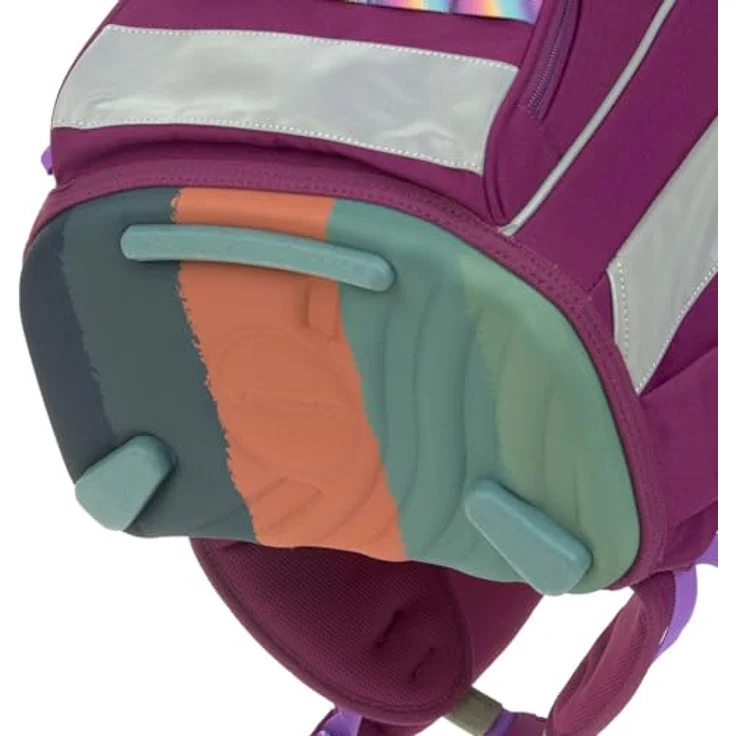 LÄSSIG Unique School Set Slim 7-teilig, Schulranzen mit durchdachtem Stauraum, Regenhülle und Reflektoren, Lilac – Bild 5