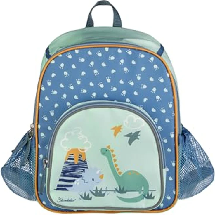 Sterntaler Rucksack Dino Rexi, Kindergartenrucksack in Grün mit Kühlfunktion und verstellbaren Gurten – Bild 1