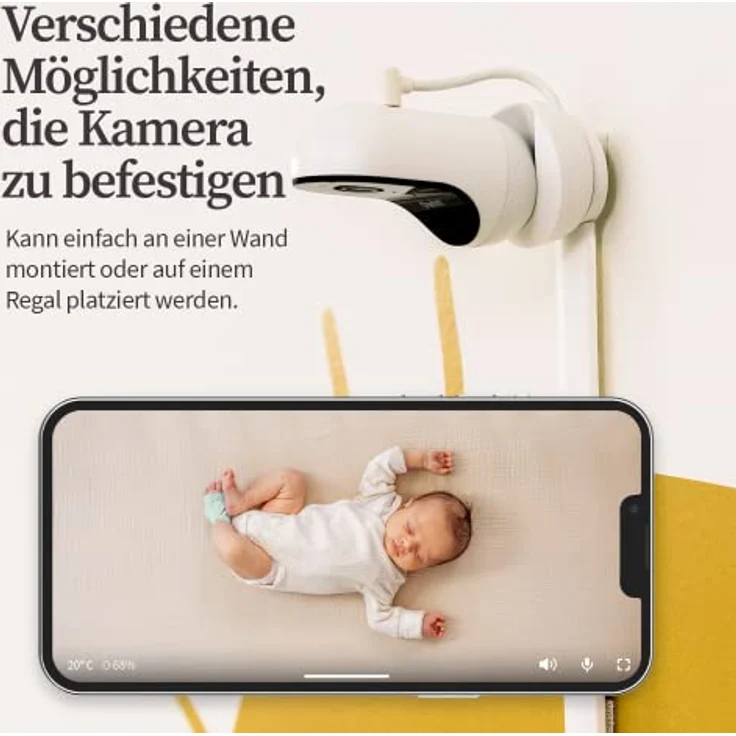 OWLET Cam 2 - Babyphone mit Kamera und App - mobiles Videobabyphone mit Weinen- und Bewegungsmeldungen - für sichere, verschlüsselte HD-Videos - mit Smartphone abrufbar, Salbeigrün – Bild 7