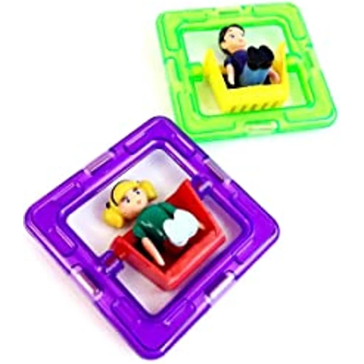 MK MAGNIKON Magnetische Bausteine Ersatzset, universell kompatibles Kinderspielzeug ab 3 Jahre, Montessori Motorikspielzeug für kreative Bauprojekte – Bild 3