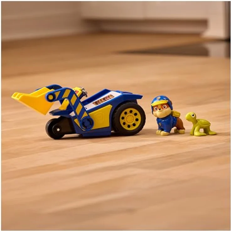 Paw Patrol PAW Search & Rescue Vehicle Rubble, Rückziehfahrzeug-Set mit 15 cm Rubble Bulldozer und 2 Figuren, geeignet ab 3 Jahren – Bild 2