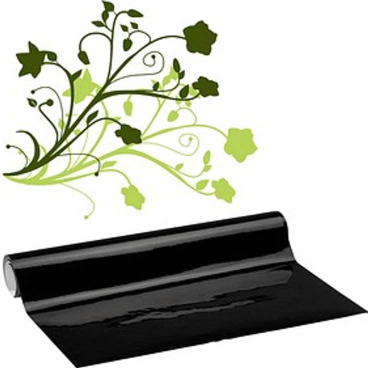 plottiX Vinylfolie permanent schwarz 31,5 cm x 1,0 m, Hochglänzende PVC-Folie mit starker Haftung für Innen- und Außenbereich